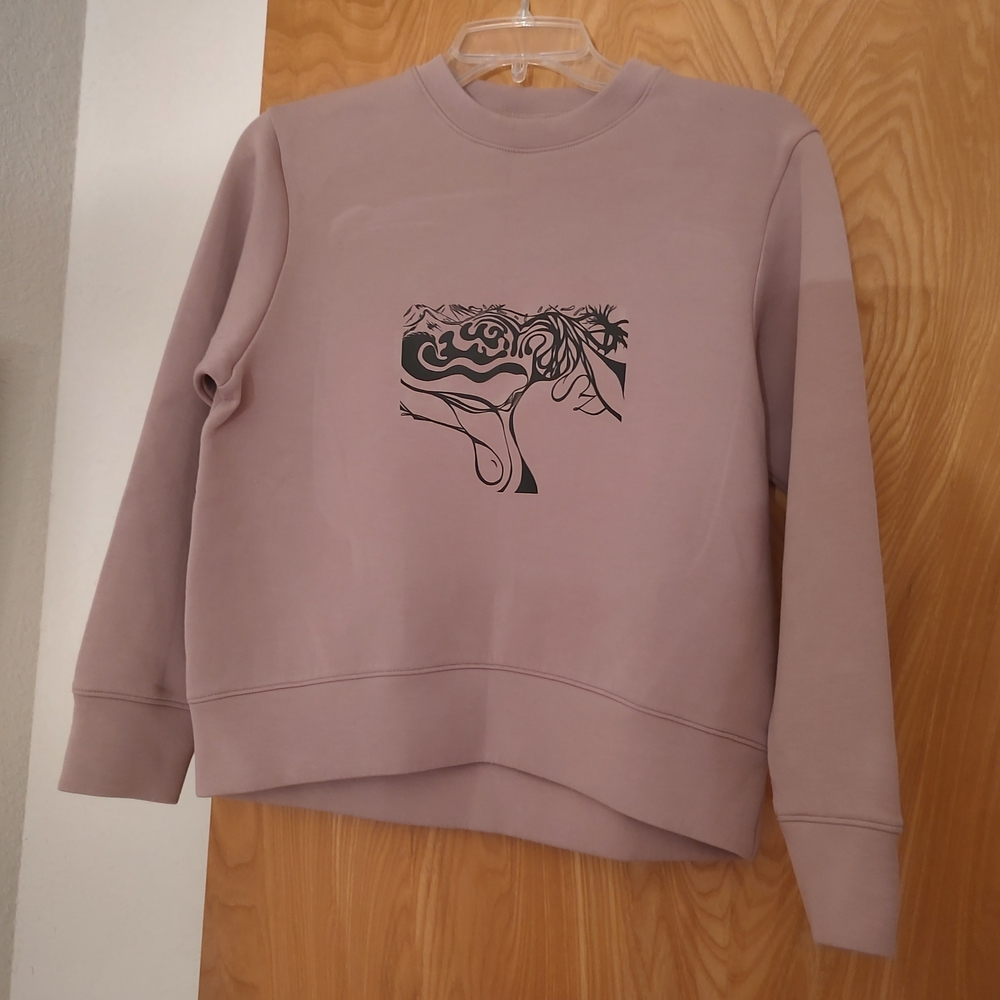 Upcycled Women's Mauve Graphic Sweatshirt